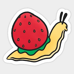 Strawberry snail Sticker